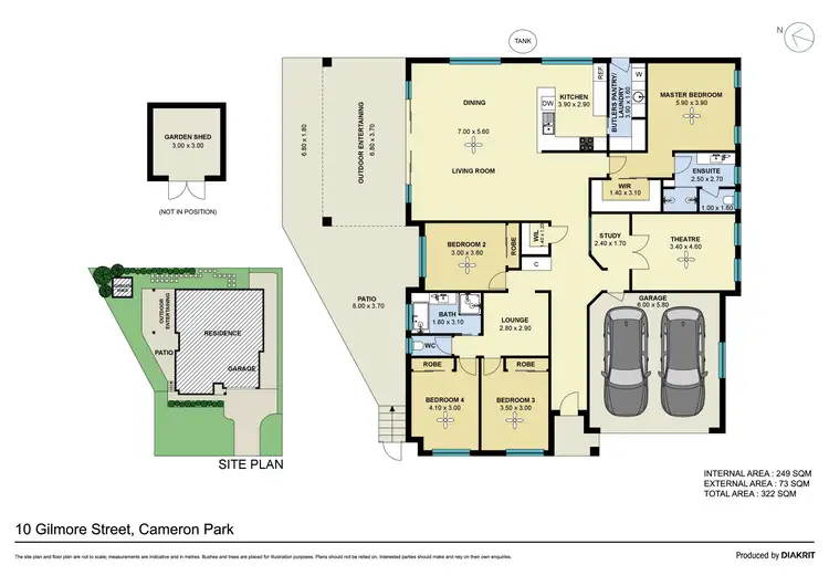 Floorplan of Homely house listing, 10 Gilmore Street, Cameron Park NSW 2285