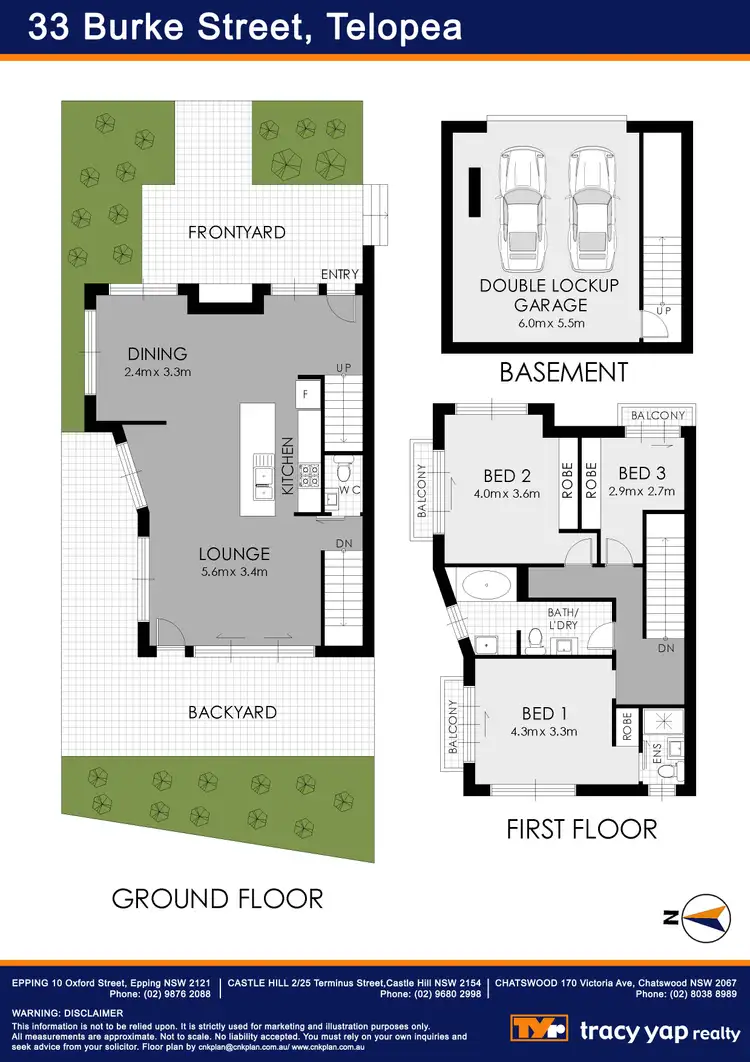 Floorplan of Homely townhouse listing, 4/33 Burke Street, Telopea NSW 2117