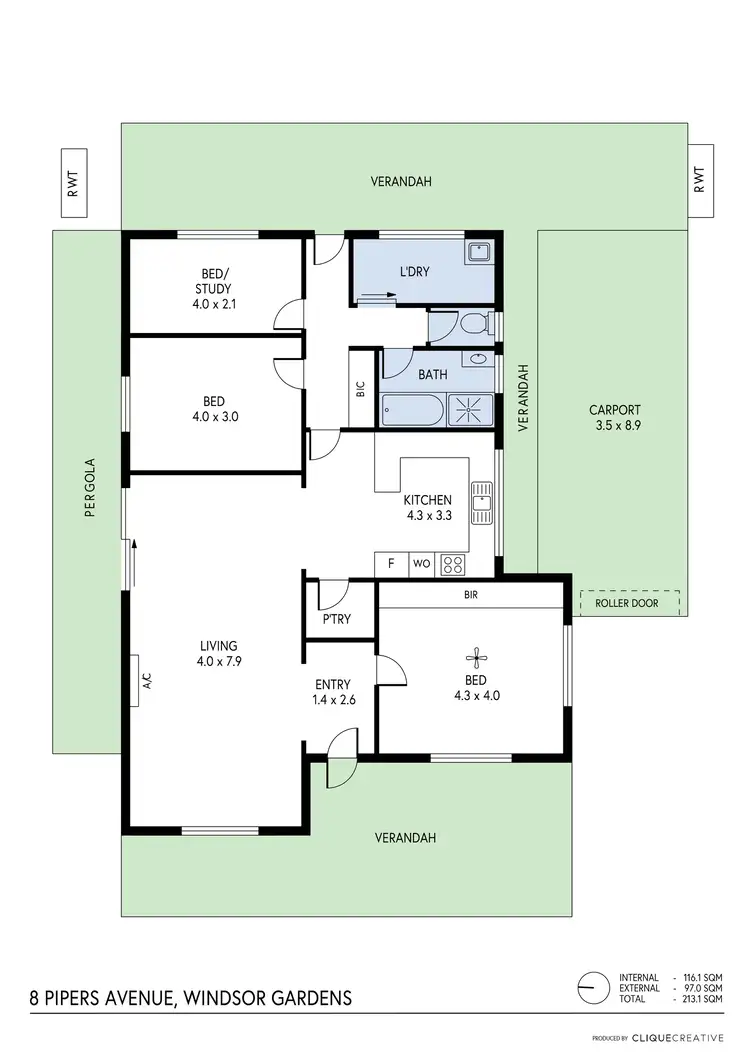 Floorplan of Homely house listing, 8 Pipers Avenue, Windsor Gardens SA 5087