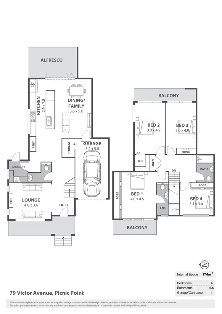 Floorplan of Homely semi-detached listing, 79 Victor Avenue, Picnic Point NSW 2213