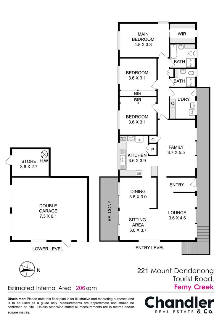 Floorplan of Homely house listing, 221 Mount Dandenong Tourist Road, Ferny Creek VIC 3786