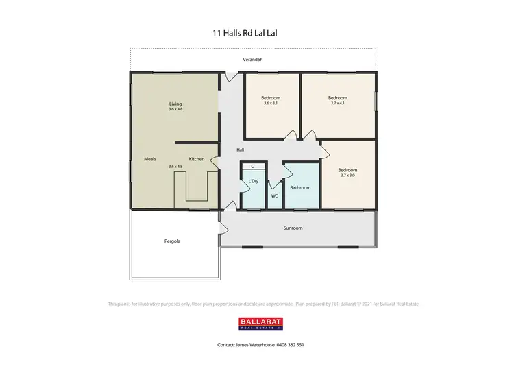 Floorplan of Homely house listing, 11 Halls Road, Lal Lal VIC 3352