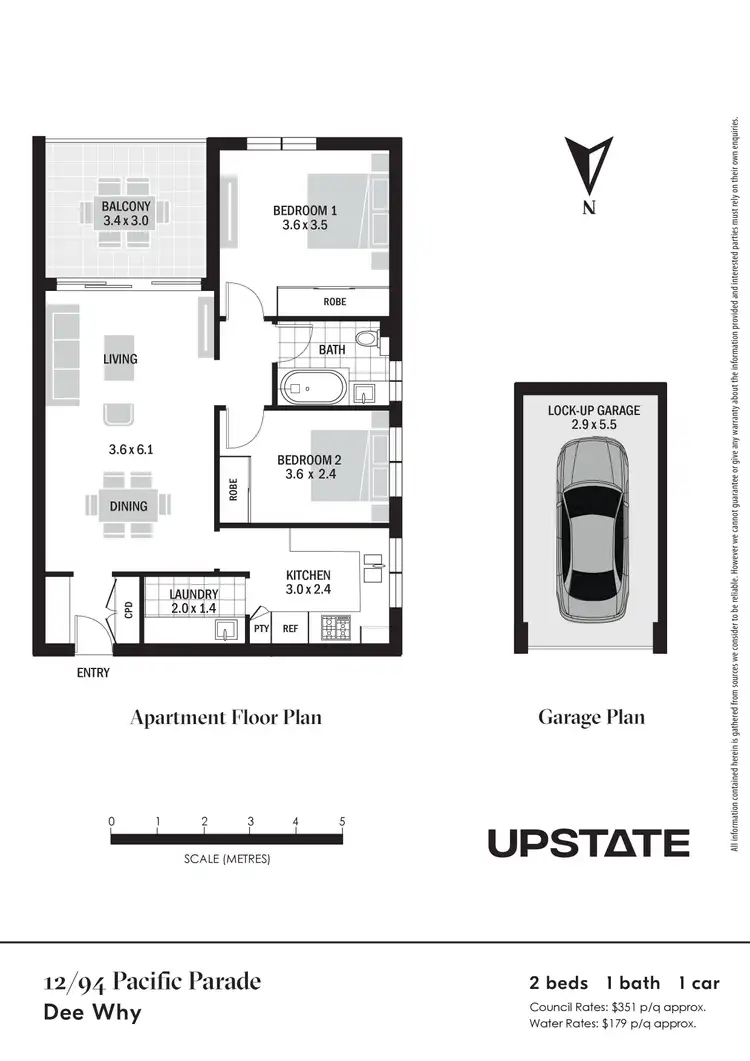 Floorplan of Homely unit listing, 12/94 Pacific Parade, Dee Why NSW 2099