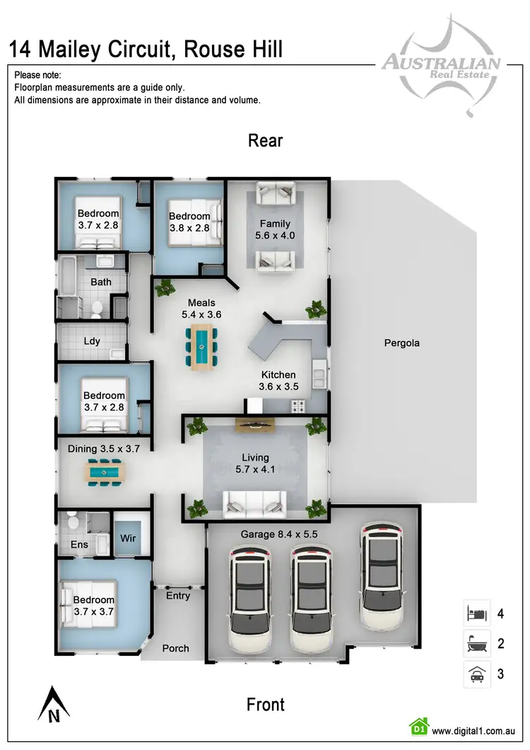 Floorplan of Homely house listing, 14 Mailey Circuit, Rouse Hill NSW 2155