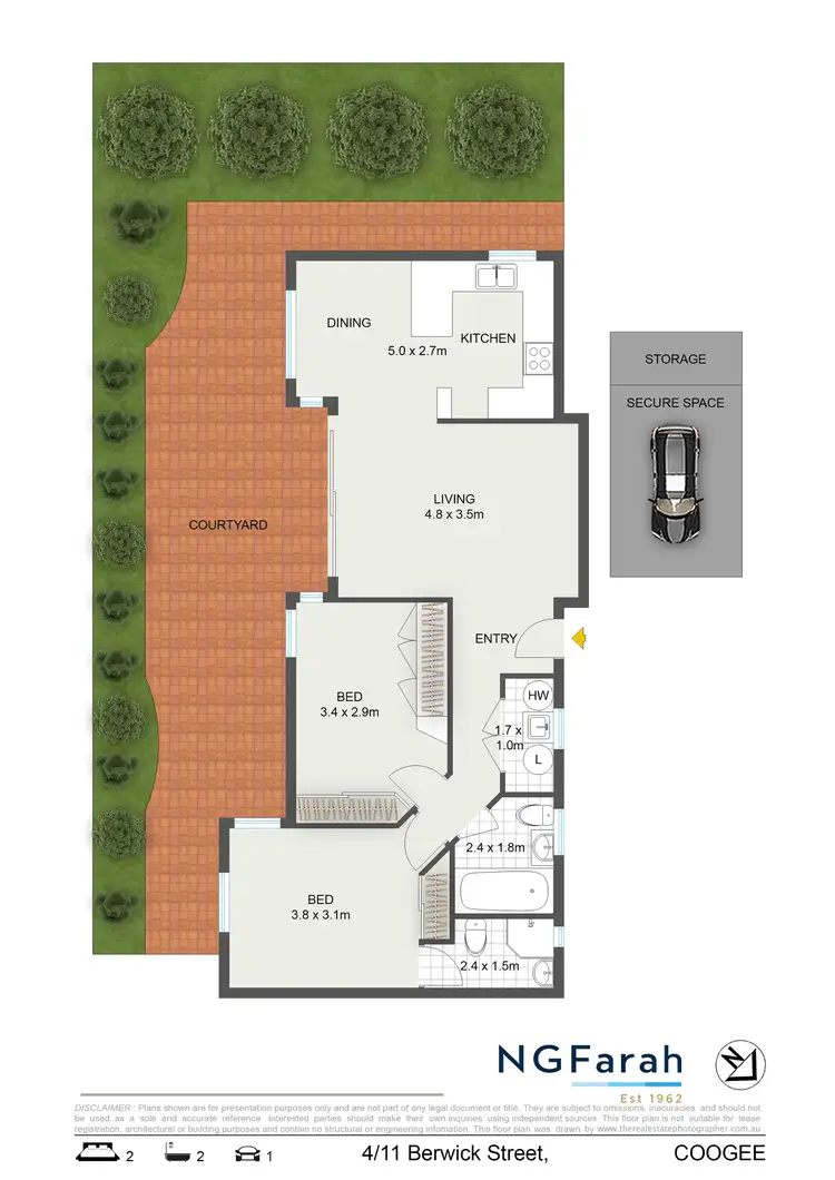 Floorplan of Homely apartment listing, 4/11 Berwick Street, Coogee NSW 2034