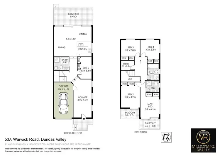 Floorplan of Homely semi-detached listing, 53A Warwick Road, Dundas Valley NSW 2117