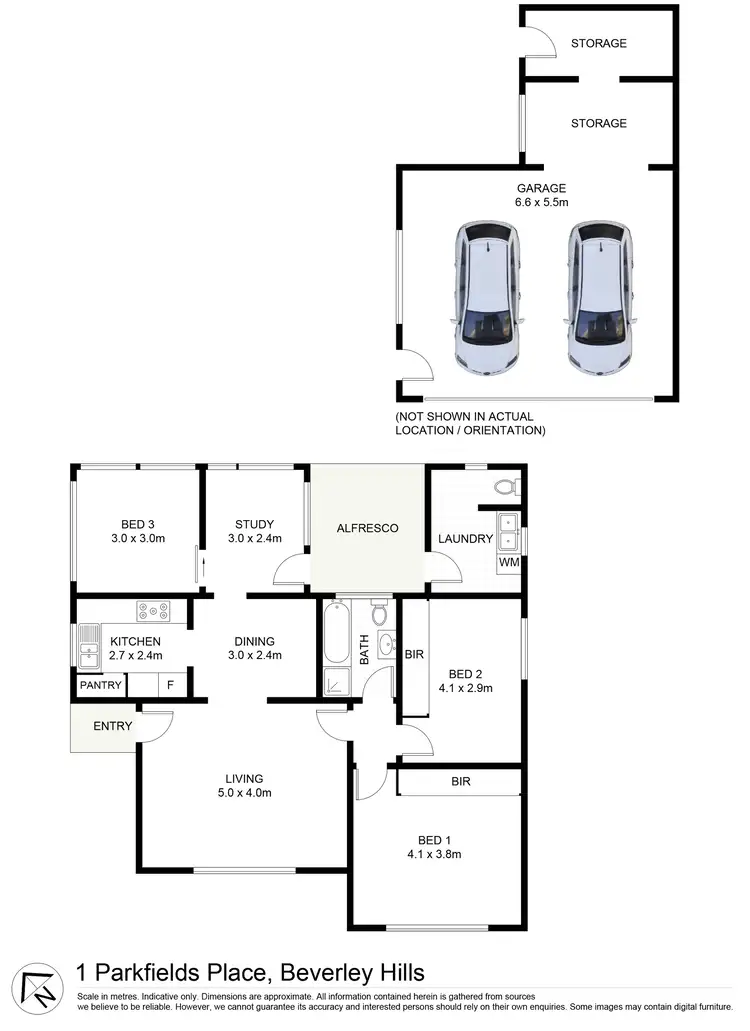 Floorplan of Homely house listing, 1 Parkfields Place, Beverly Hills NSW 2209