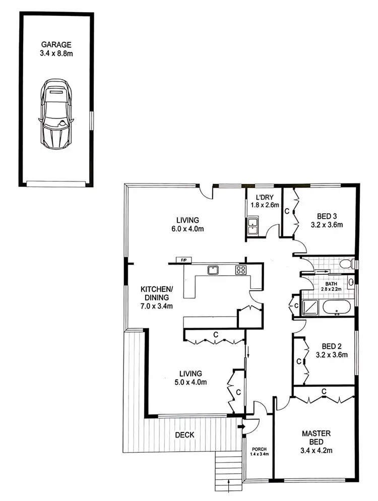 Floorplan of Homely house listing, 124 Rooneys Road, Warrnambool VIC 3280