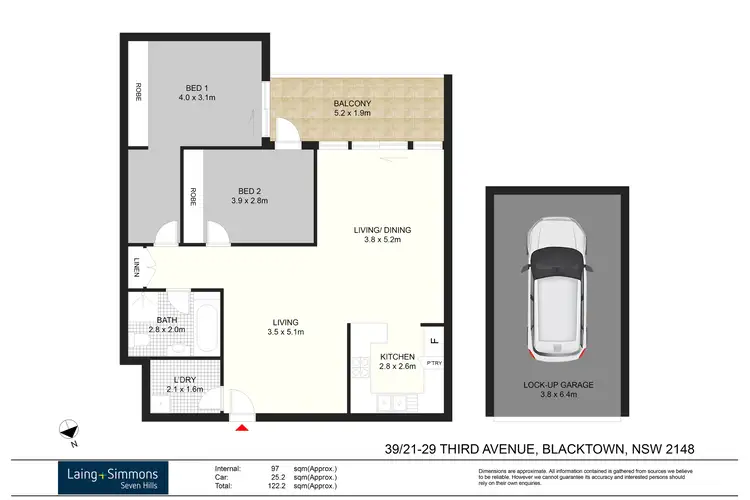 Floorplan of Homely unit listing, 39/21-29 Third Avenue, Blacktown NSW 2148