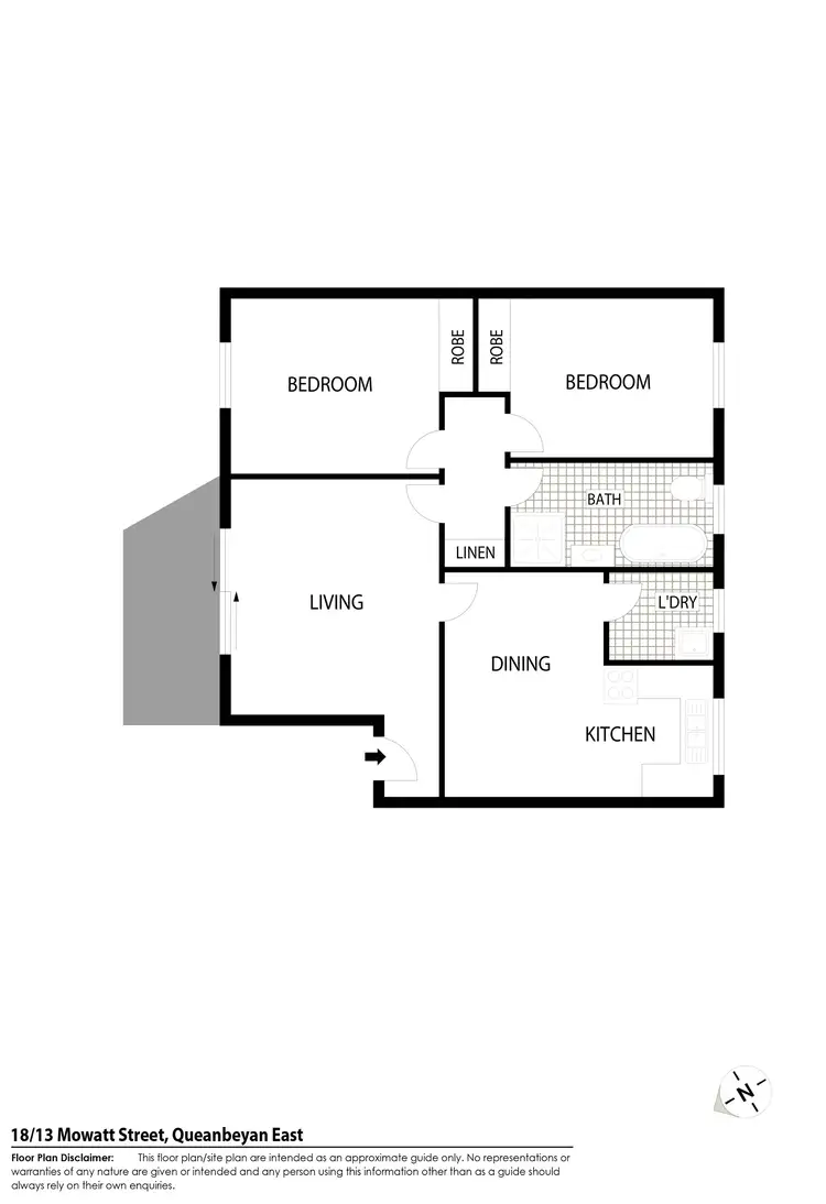 Floorplan of Homely unit listing, 18/13-15 Mowatt Street, Queanbeyan East NSW 2620