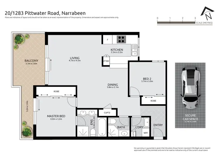 Floorplan of Homely apartment listing, 20/1283 Pittwater Road, Narrabeen NSW 2101