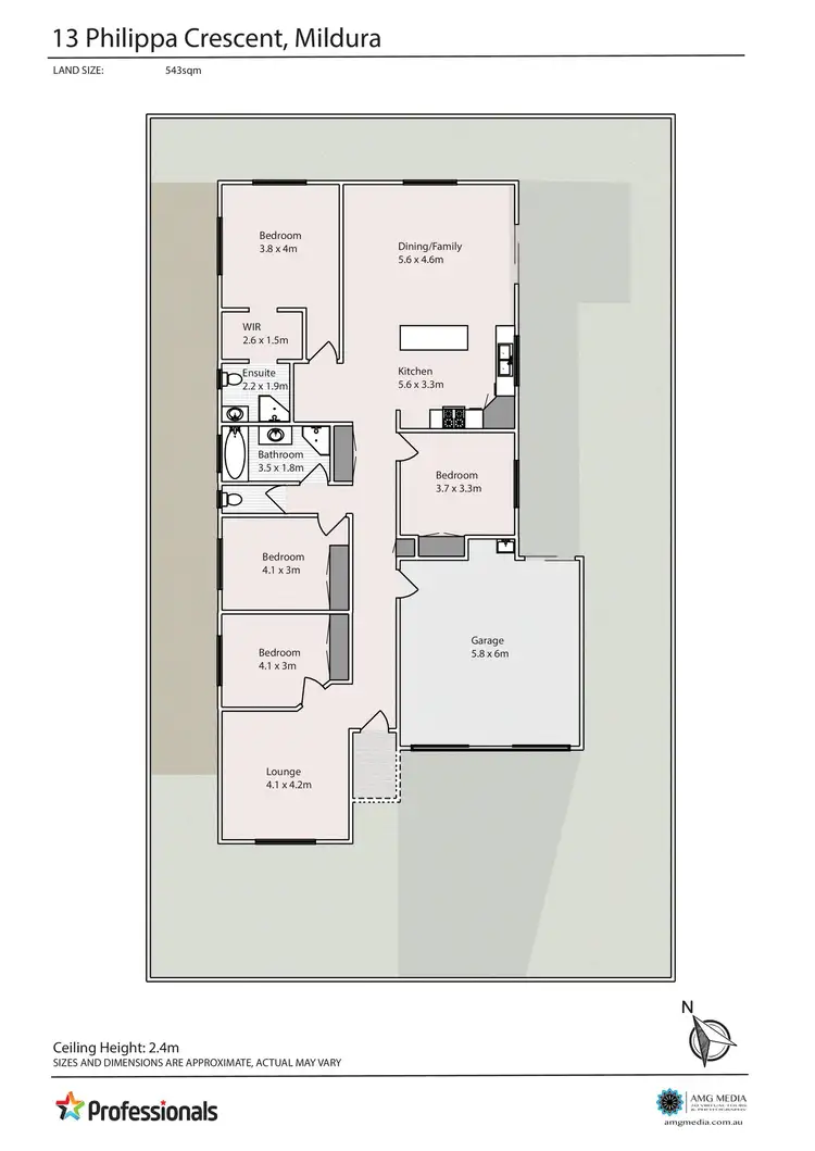 Floorplan of Homely house listing, 13 Philippa Crescent, Mildura VIC 3500
