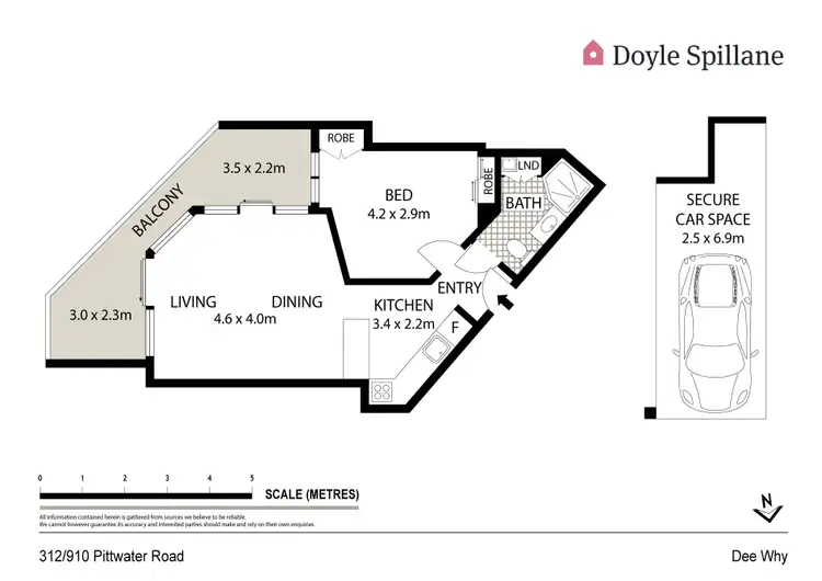 Floorplan of Homely unit listing, 312/910 Pittwater Road, Dee Why NSW 2099