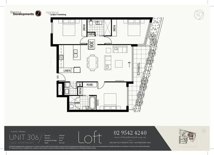 Floorplan of Homely apartment listing, 306/26a Belmont Street, Sutherland NSW 2232