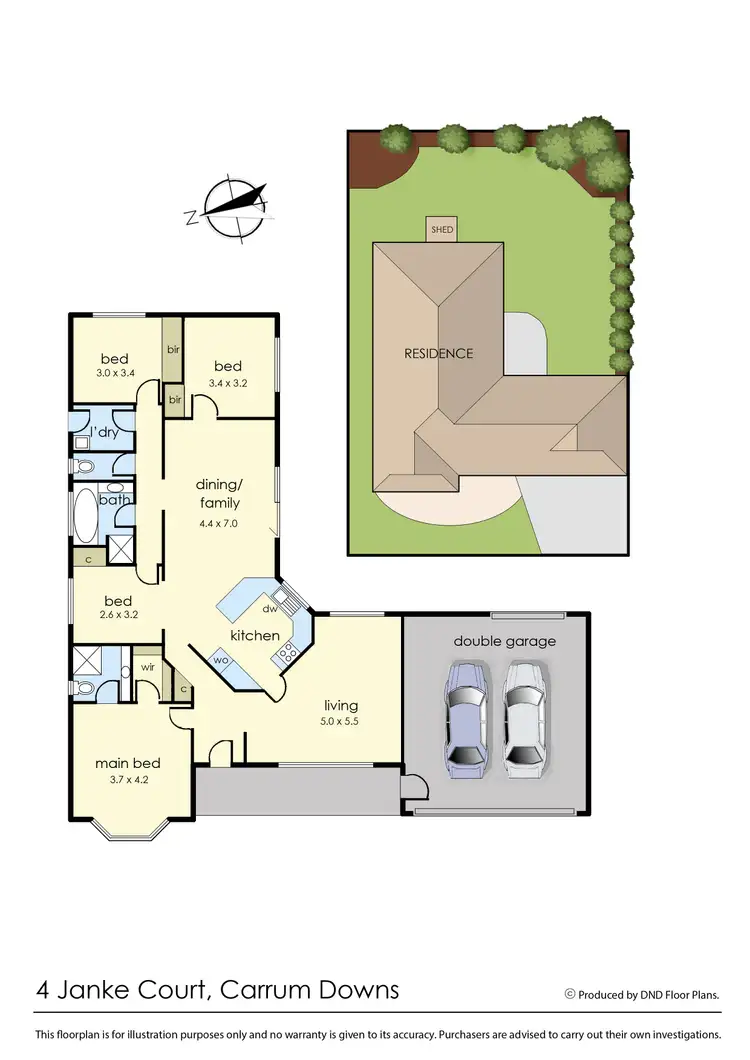 Floorplan of Homely house listing, 4 Janke Court, Carrum Downs VIC 3201