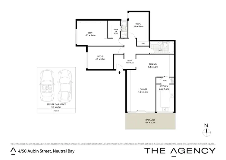 Floorplan of Homely apartment listing, 4/50 Aubin Street, Neutral Bay NSW 2089