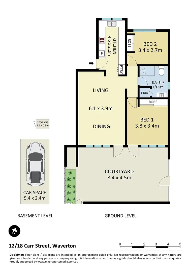 Floorplan of Homely apartment listing, 12/18 Carr Street, Waverton NSW 2060