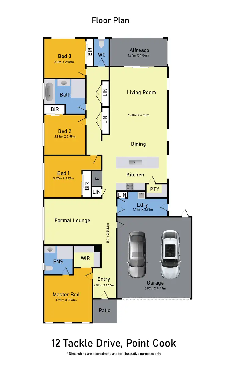 Floorplan of Homely house listing, 12 Tackle Drive, Point Cook VIC 3030