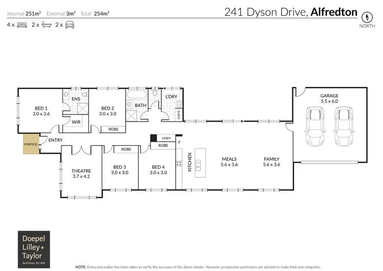 Floorplan of Homely house listing, 241 Dyson Drive, Alfredton VIC 3350