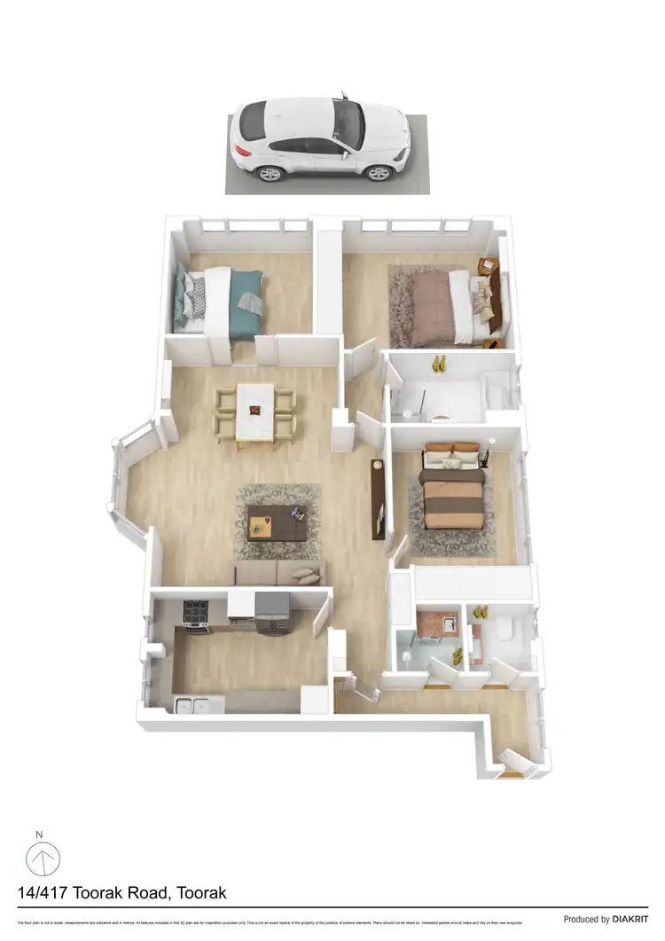 Floorplan of Homely apartment listing, 14/417 Toorak Road, Toorak VIC 3142
