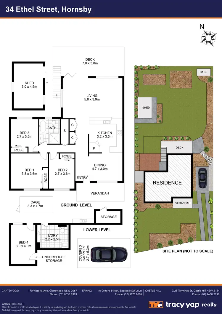 Floorplan of Homely house listing, 34 Ethel Street, Hornsby NSW 2077
