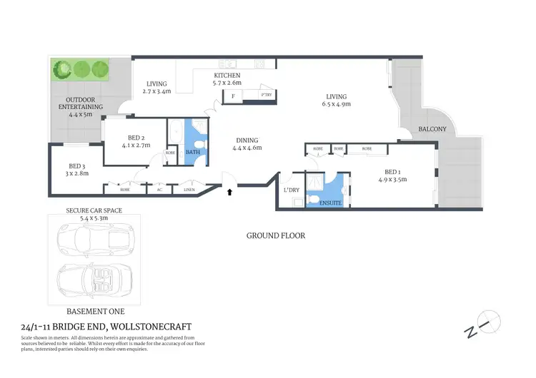 Floorplan of Homely apartment listing, 24/1-11 Bridge End, Wollstonecraft NSW 2065