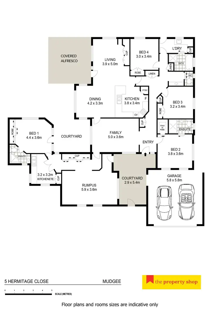 Floorplan of Homely house listing, 5 Hermitage Close, Mudgee NSW 2850