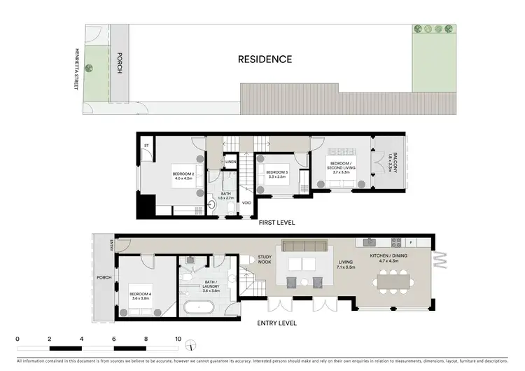 Floorplan of Homely semi-detached listing, 51 Henrietta Street, Waverley NSW 2024