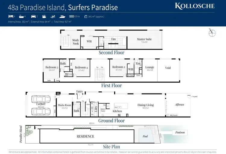 Floorplan of Homely villa listing, 48a Paradise Island, Surfers Paradise QLD 4217