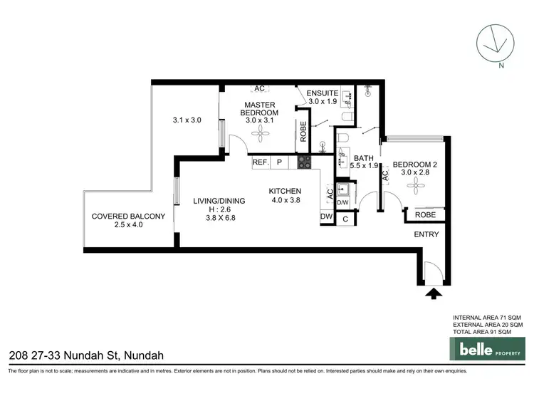 Floorplan of Homely apartment listing, 208/27-33 Nundah Street, Nundah QLD 4012