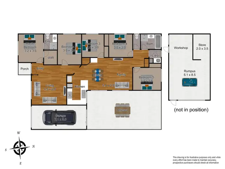 Floorplan of Homely house listing, 6 Claire Close, Pakenham VIC 3810