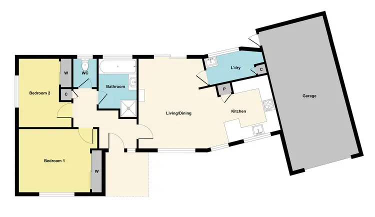 Floorplan of Homely unit listing, 2/11 Victoria Street, Maryborough VIC 3465