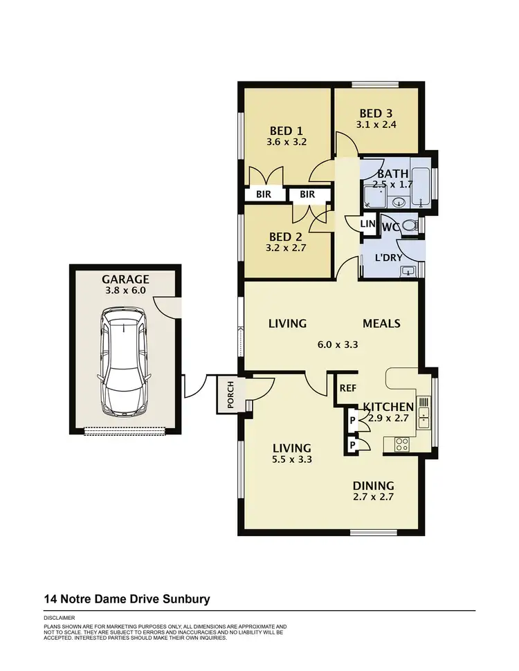 Floorplan of Homely house listing, 14 Notre Dame Drive, Sunbury VIC 3429