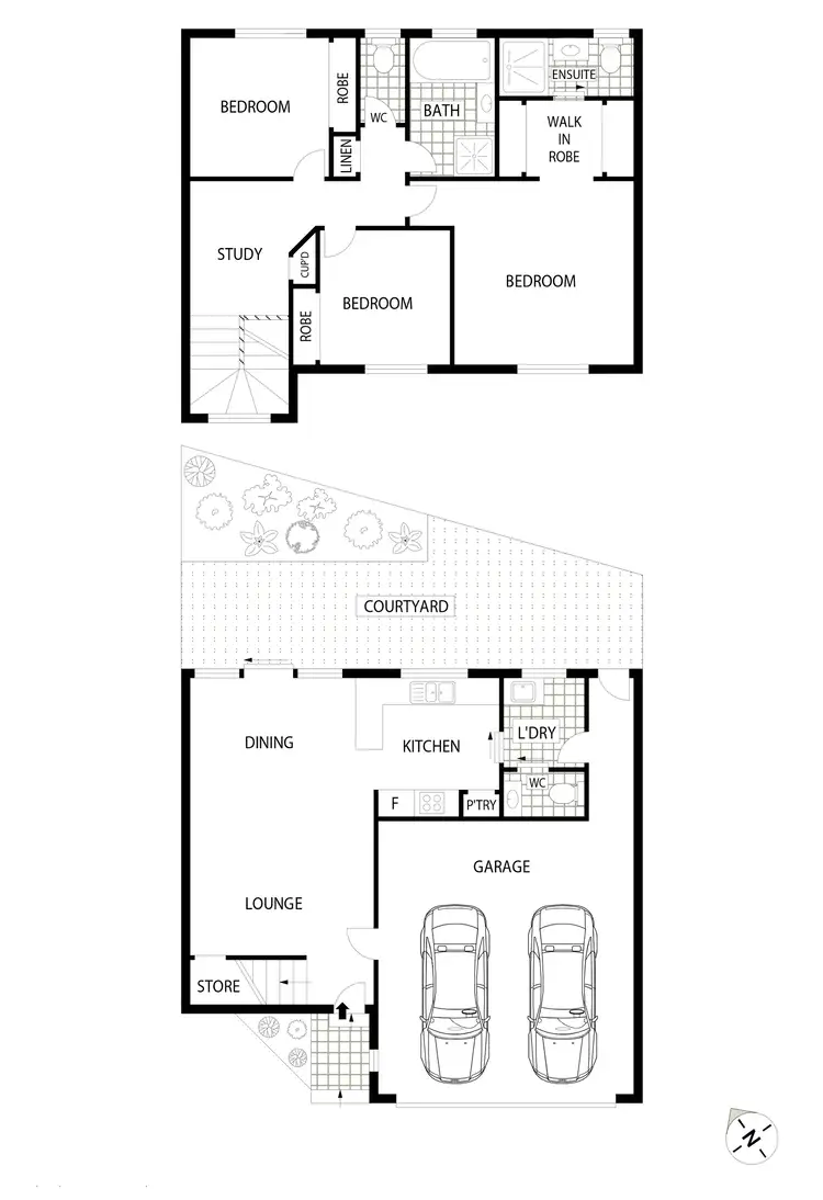 Floorplan of Homely townhouse listing, 2/4 Erin Street, Queanbeyan NSW 2620