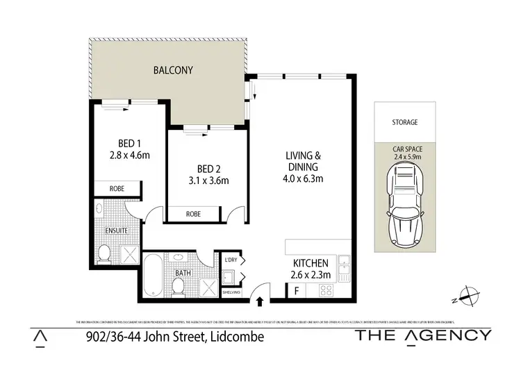 Floorplan of Homely apartment listing, 902/36-44 John Street, Lidcombe NSW 2141