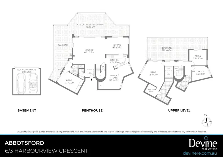 Floorplan of Homely apartment listing, 6/3 Harbourview Crescent, Abbotsford NSW 2046