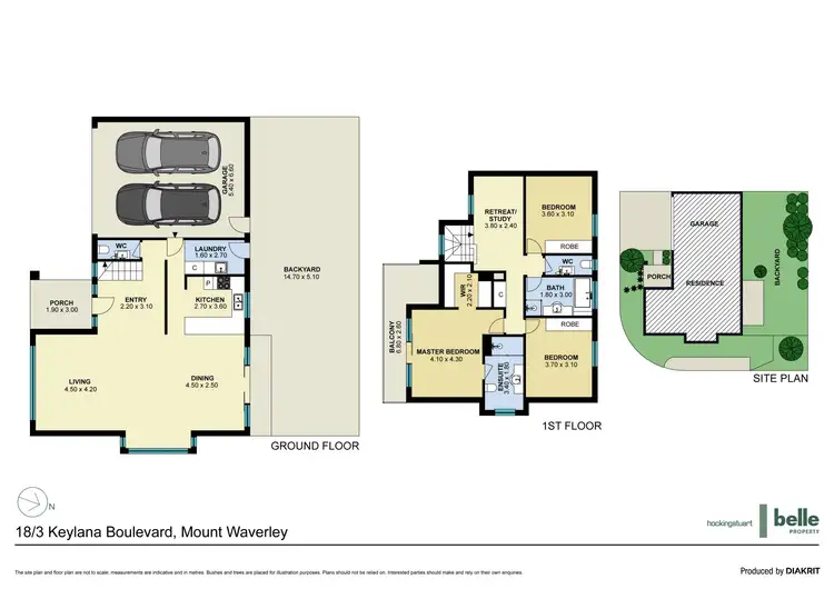 Floorplan of Homely townhouse listing, 18/3 Keylana Boulevard, Mount Waverley VIC 3149