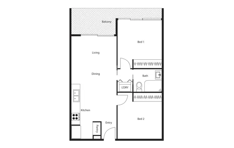 Floorplan of Homely apartment listing, 411/2 Gribble Street, Gungahlin ACT 2912