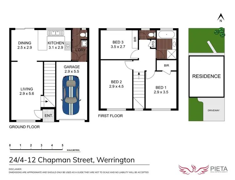 Floorplan of Homely townhouse listing, 24/4-12 Chapman Street, Werrington NSW 2747