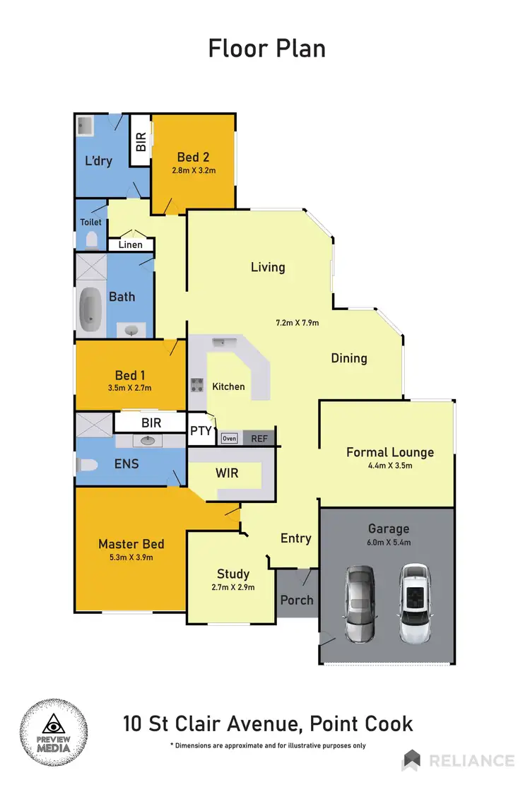 Floorplan of Homely house listing, 10 St Clair Avenue, Point Cook VIC 3030