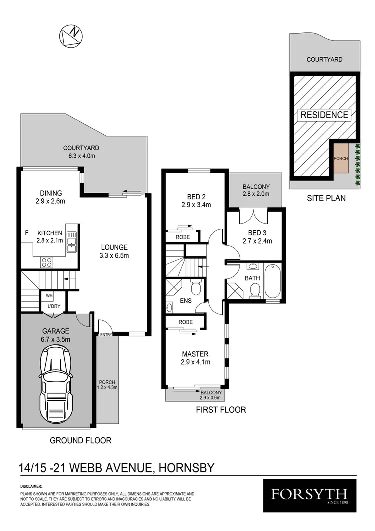 Floorplan of Homely townhouse listing, 14/15-21 Webb Avenue, Hornsby NSW 2077