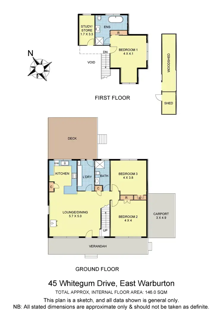 Floorplan of Homely house listing, 45 Whitegum Drive, East Warburton VIC 3799