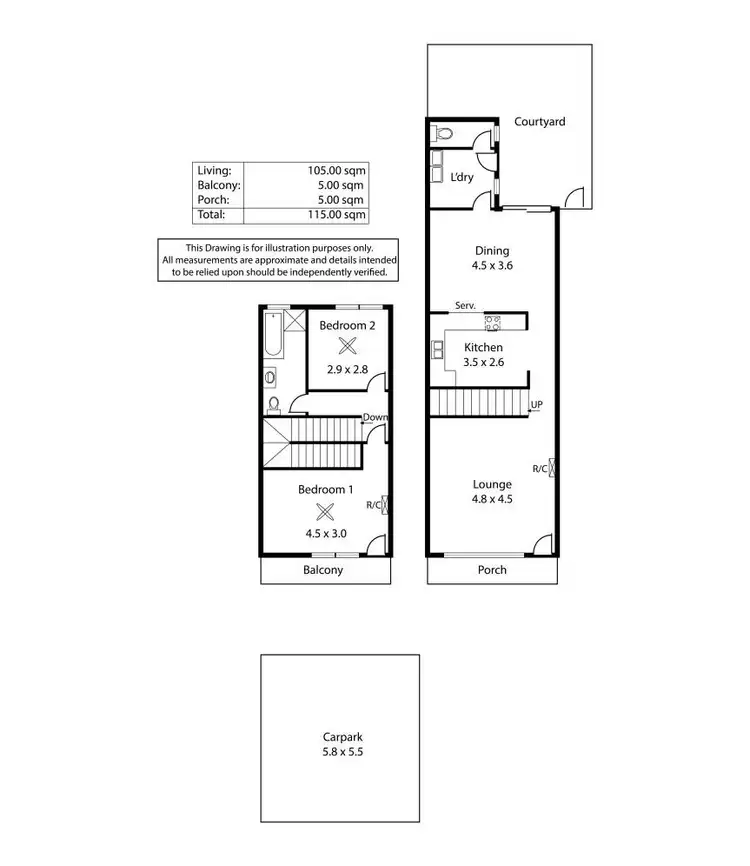 Floorplan of Homely house listing, 1/110 Beulah Road, Norwood SA 5067