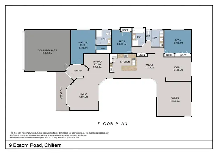 Floorplan of Homely house listing, 9 Epsom Road, Chiltern VIC 3683