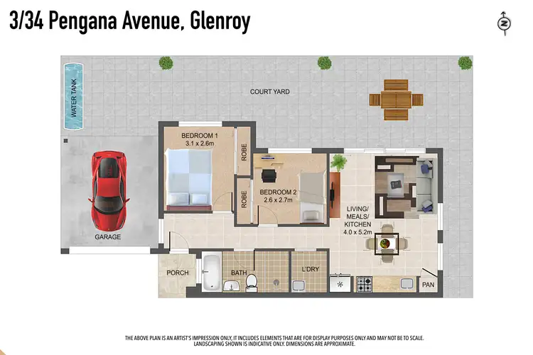 Floorplan of Homely unit listing, 3/34 Pengana Avenue, Glenroy VIC 3046