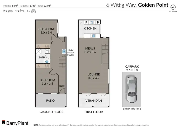 Floorplan of Homely townhouse listing, 6 Wittig Way, Golden Point VIC 3350