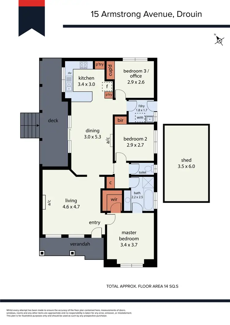 Floorplan of Homely house listing, 15 Armstrong Avenue, Drouin VIC 3818