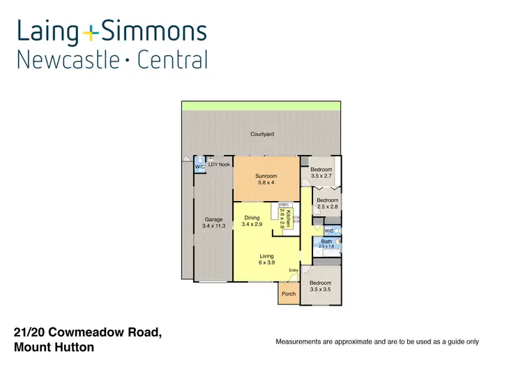 Floorplan of Homely villa listing, 21/20 Cowmeadow Road, Mount Hutton NSW 2290