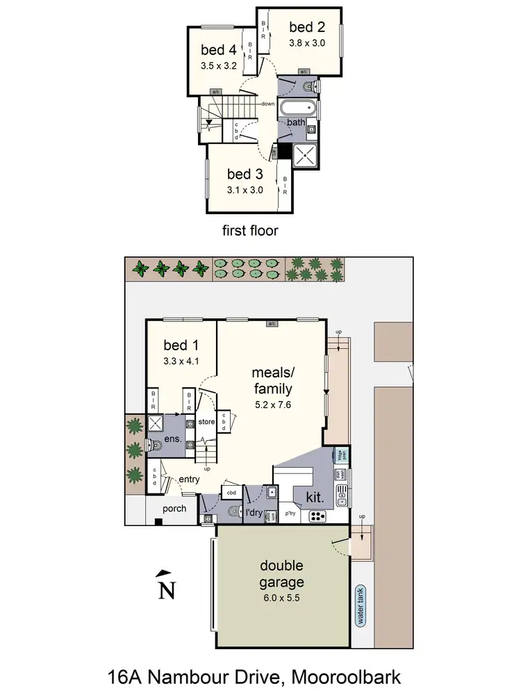 Floorplan of Homely house listing, 16A Nambour Drive, Mooroolbark VIC 3138