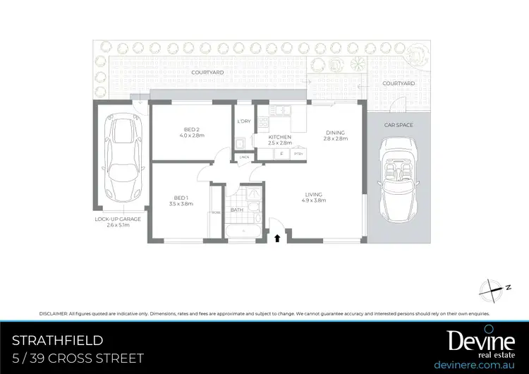 Floorplan of Homely villa listing, 5/39 Cross Street, Strathfield NSW 2135